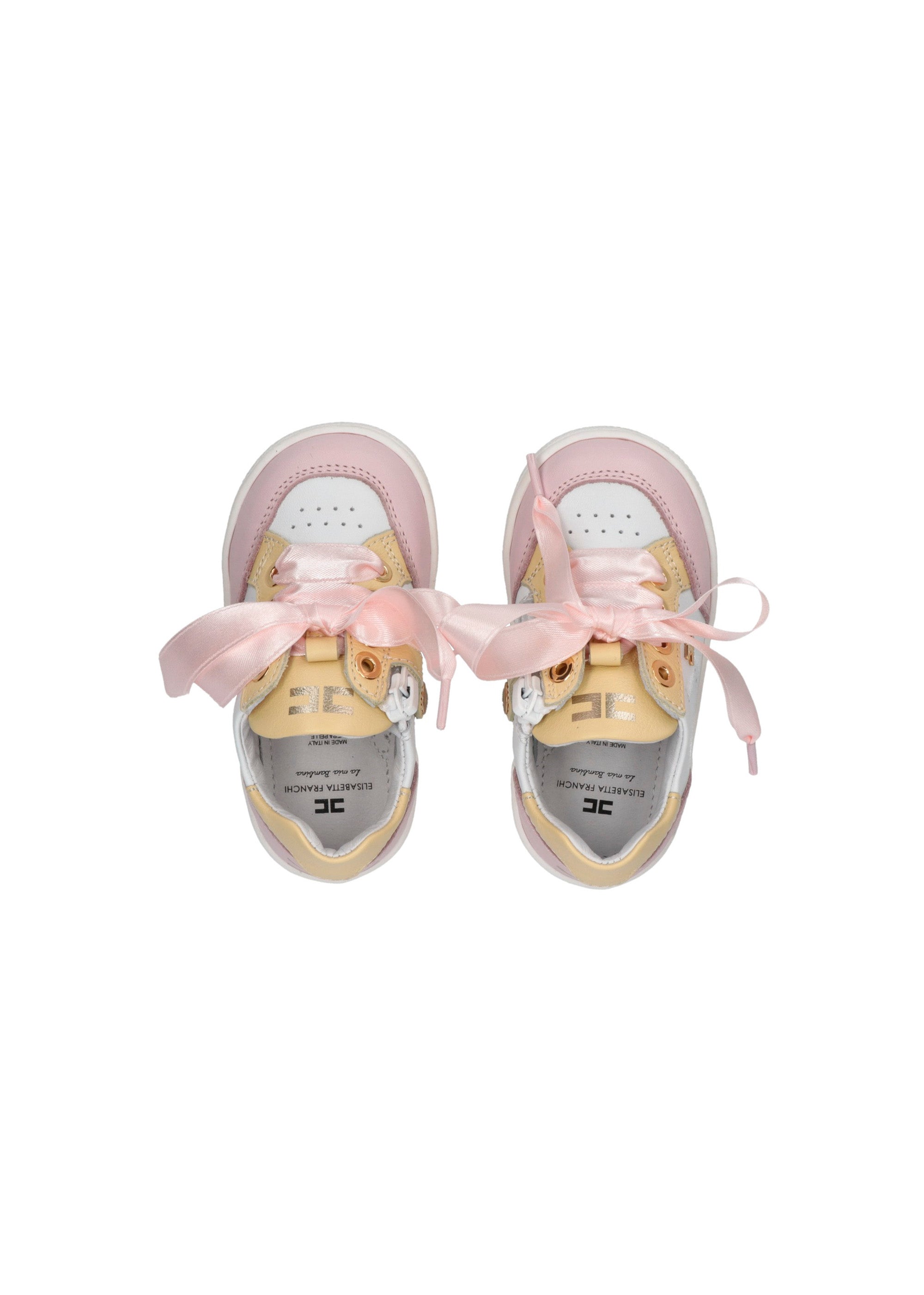 Elisabetta Franchi La Mia Bambina Sneakers Bianco/Rosa per Neonate