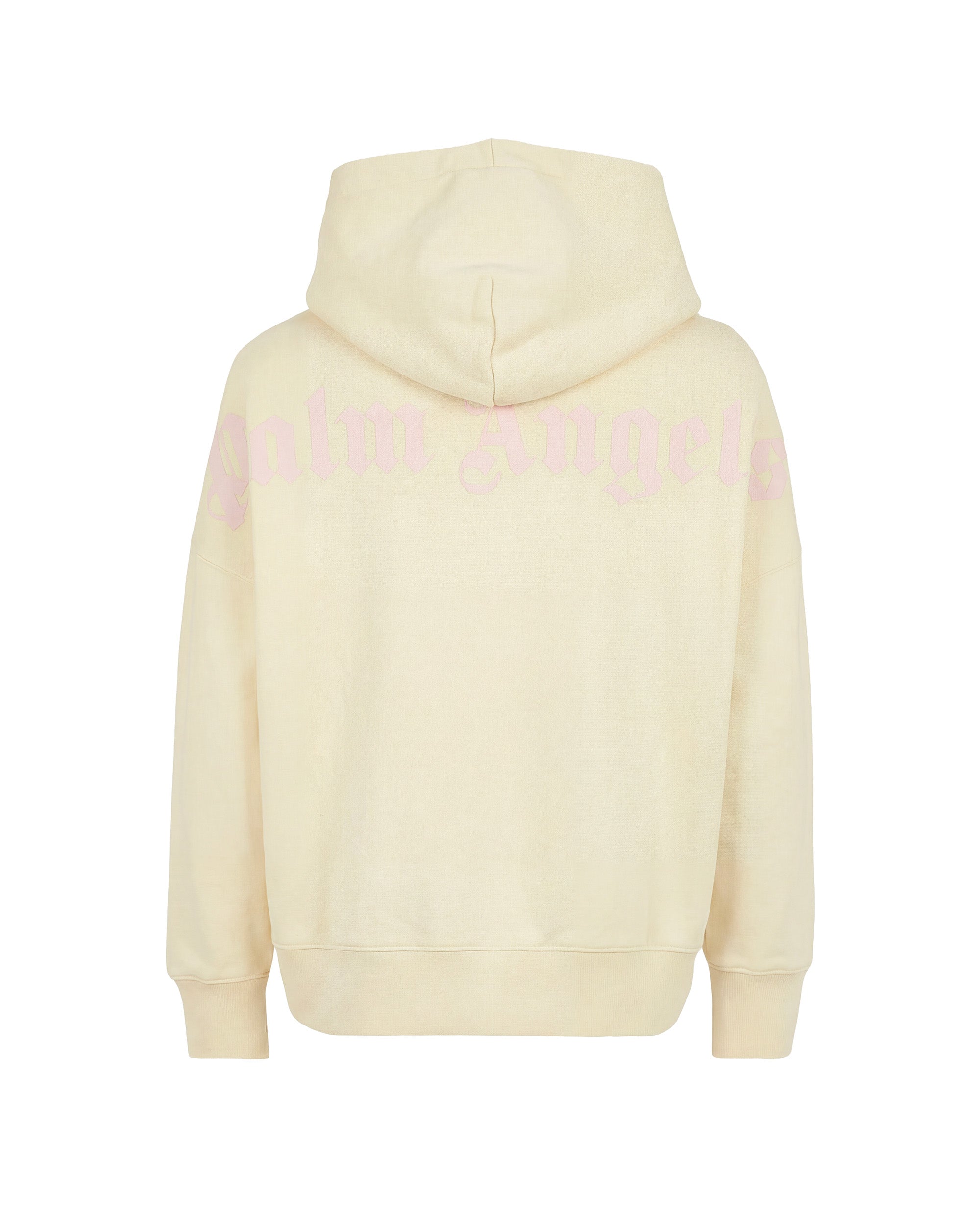 Palm Angels Kids Felpa Panna con Stampa Logo per Bambine