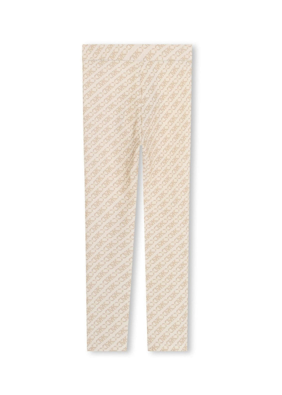 Michael Kors Kids Leggings Crema con Logo All-over