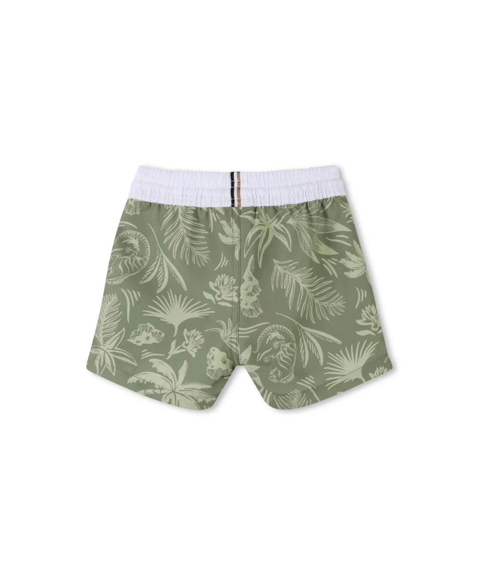 Boss Kids Costume Boxer Verde per Neonati (retro)
