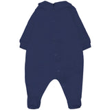 Moschino Kids Tutina Blu Navy con Logo Teddy per Neonati