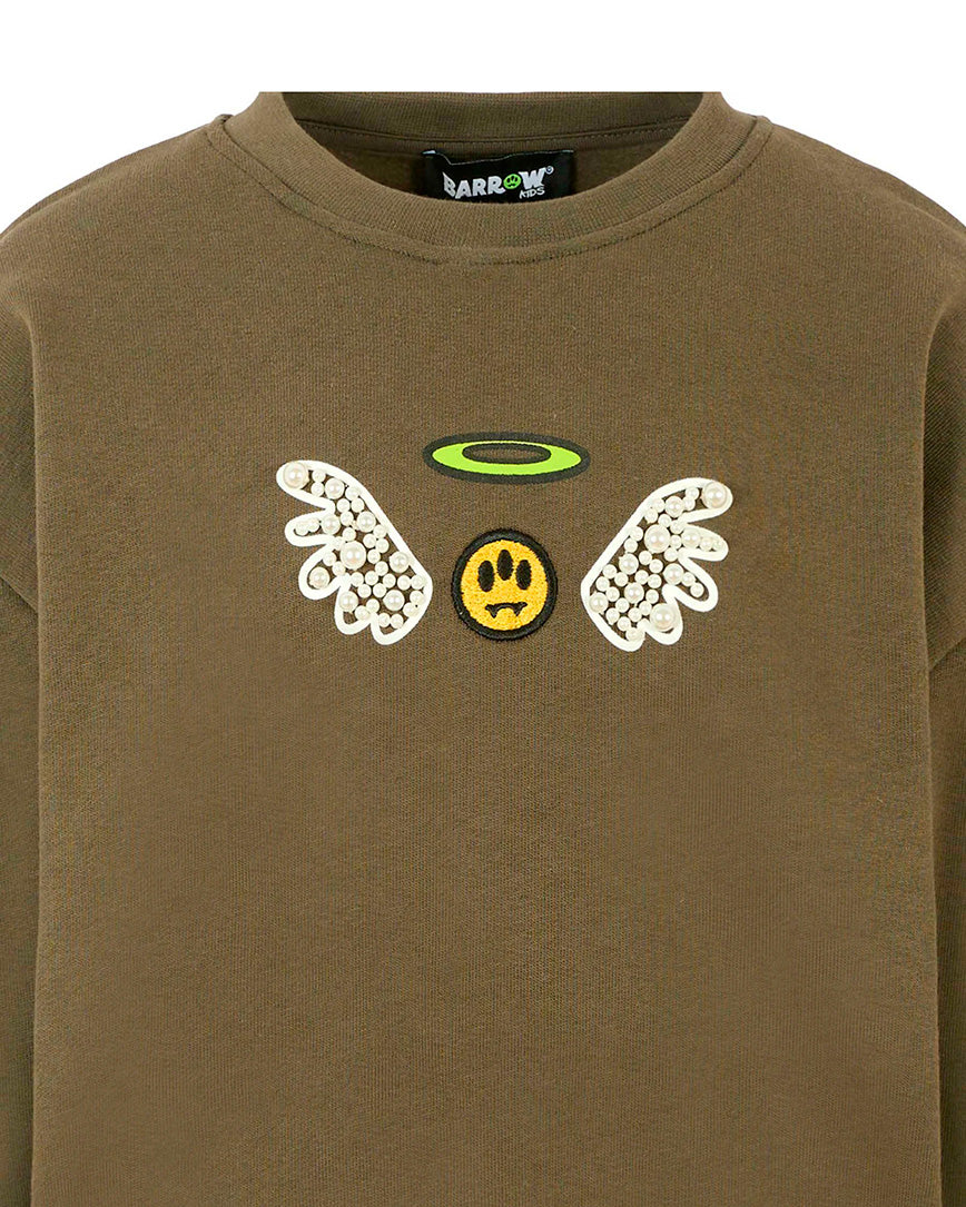 Barrow Kids Felpa Girocollo con Motivo Teddy Wings