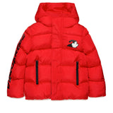 Dsquared2 Kids Giubbino Trapuntato Rosso con Logo Leaf per Bambini