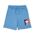 Dsquared2 Kids Bermuda Celeste con Grafica Leaf per Bambini