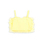Angel's Face Top in Tulle Giallo per Bambine