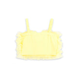 Angel's Face Top in Tulle Giallo per Bambine