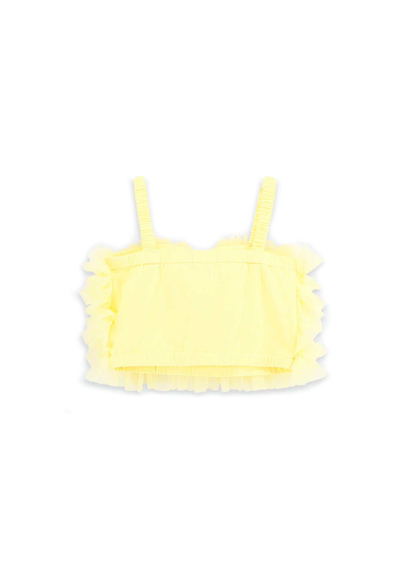 Angel's Face Top in Tulle Giallo per Bambine