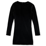 Twinset Kids Abito Nero in Tulle con Logo Frontalre a Contrasto per Bambine