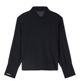 Patrizia Pepe Kids Camicia Nero con Logo Manica per Bambine