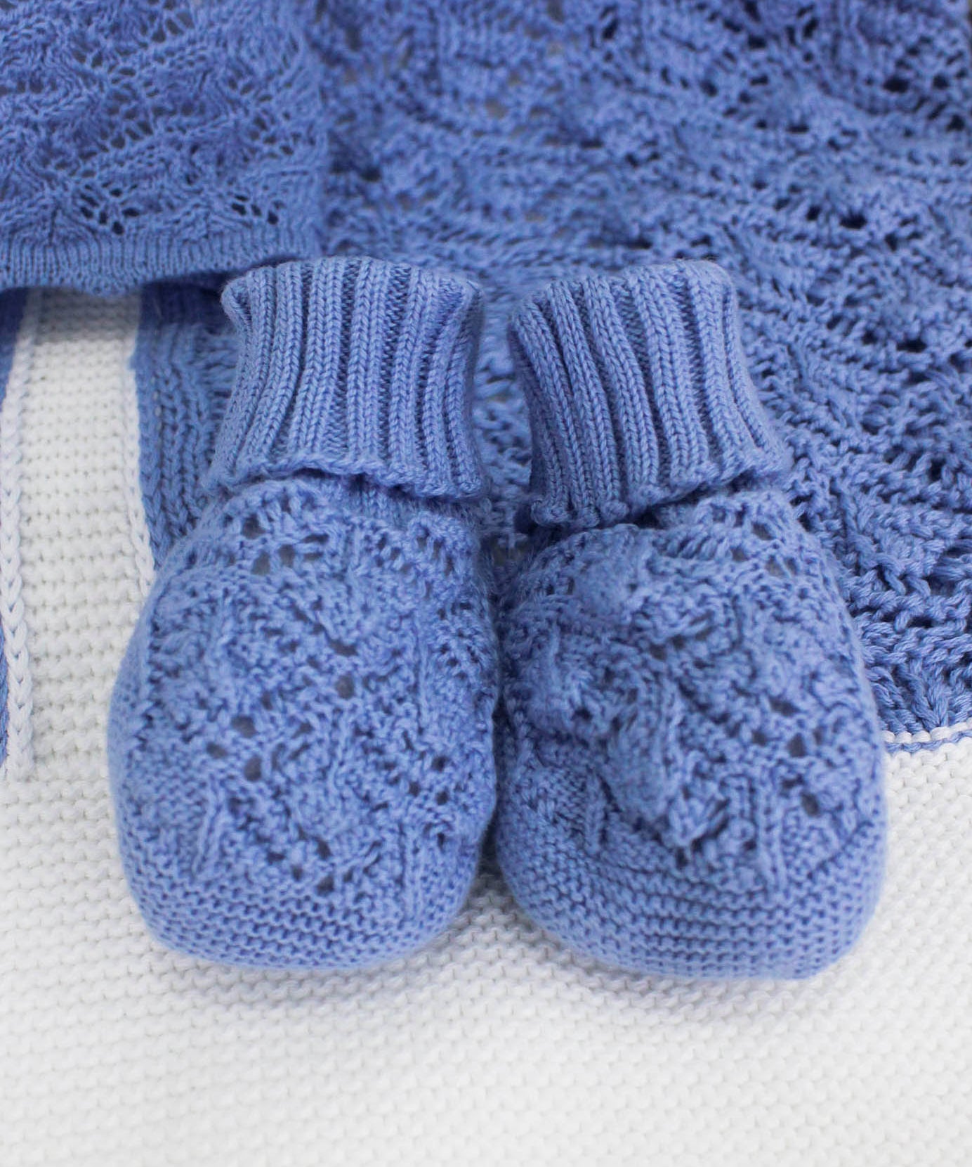 Le Coconne Scarpine Celeste per Neonati (fronte)