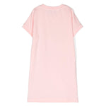 Moschino Kids Abito Rosa con Logo per Bambine (retro)
