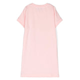 Moschino Kids Abito Rosa con Logo per Bambine (retro)