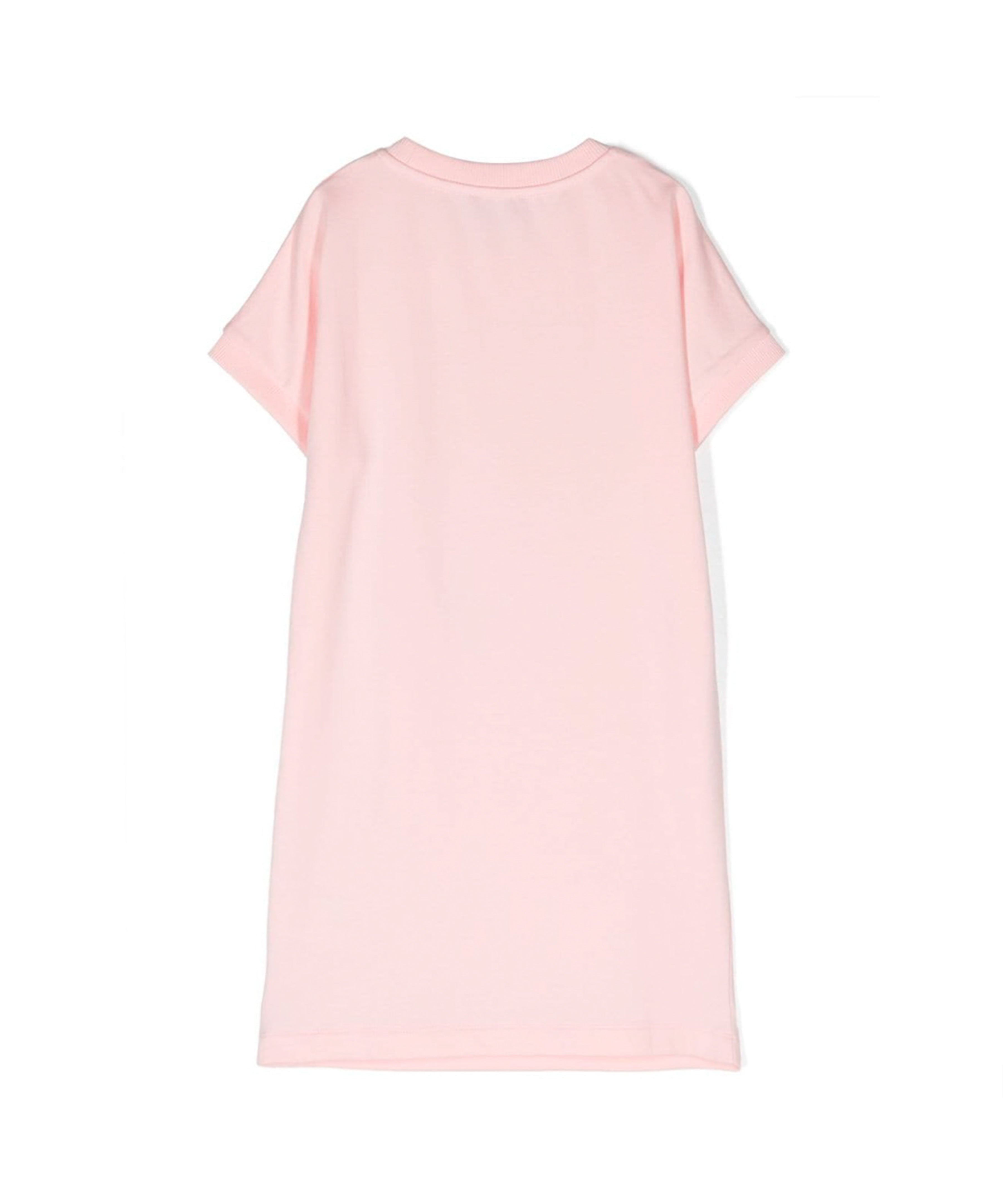 Moschino Kids Abito Rosa con Logo per Bambine (retro)