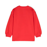 Moschino Kids Abito Lunghe Maniche Rosso con Stampa per Neonate (retro)
