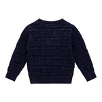 Iceberg Kids Cardigan Blu con Relief per Neonati (retro)