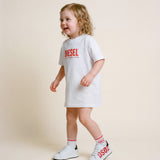 Dsquared2 Kids Sneakers Bianco con Logo Rosso per Neonati