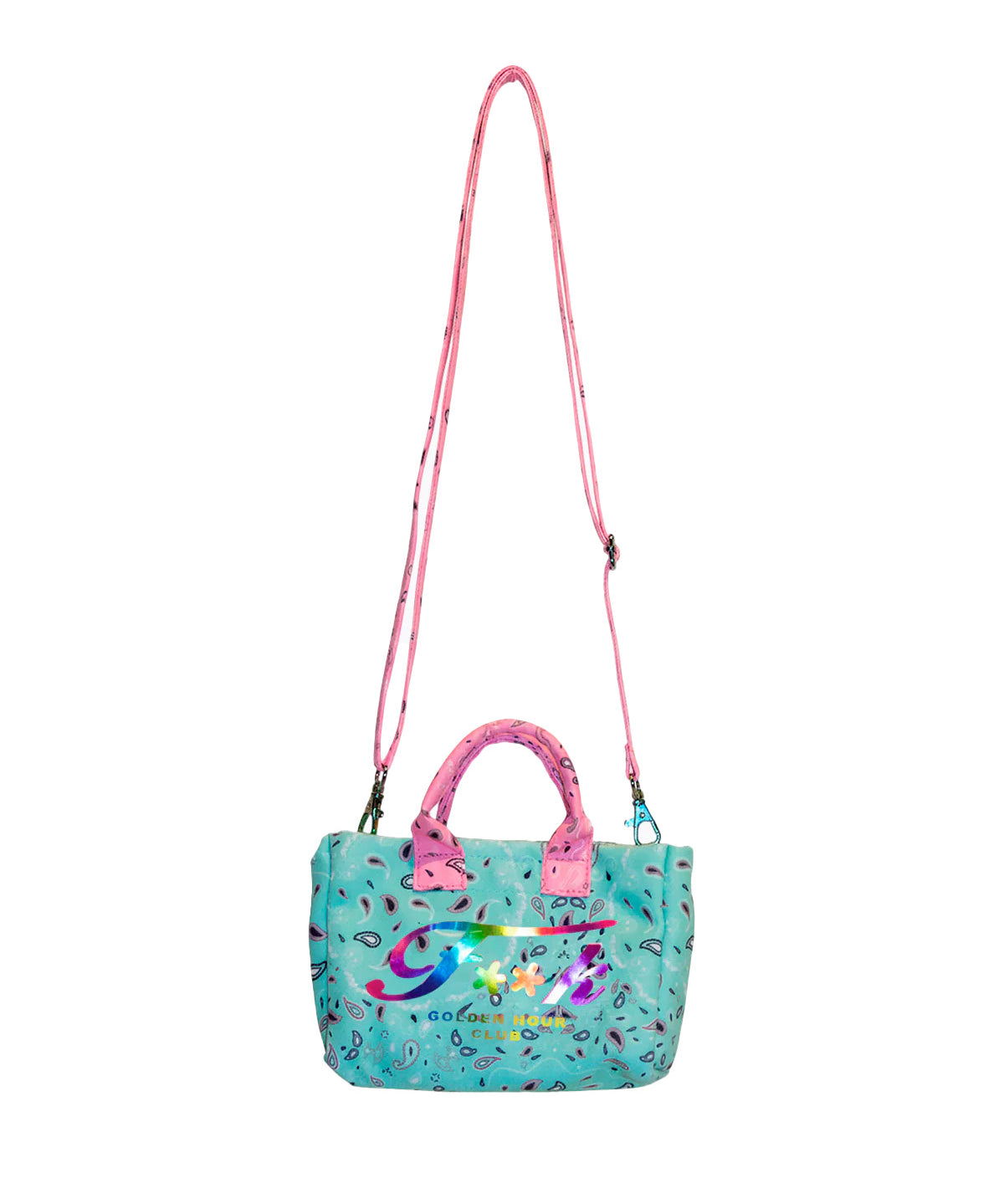 F**K Kids Mini Borsa Mare Fantasia Bandana Multicolor con Logo per Bambine