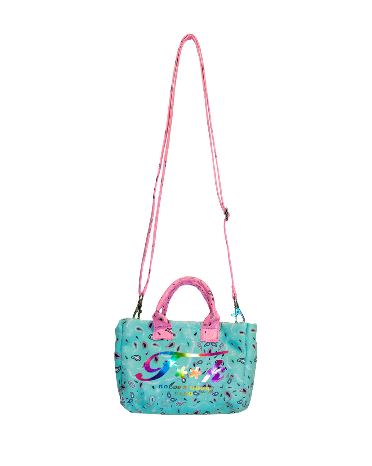 F**K Kids Mini Borsa Mare Fantasia Bandana Multicolor con Logo per Bambine