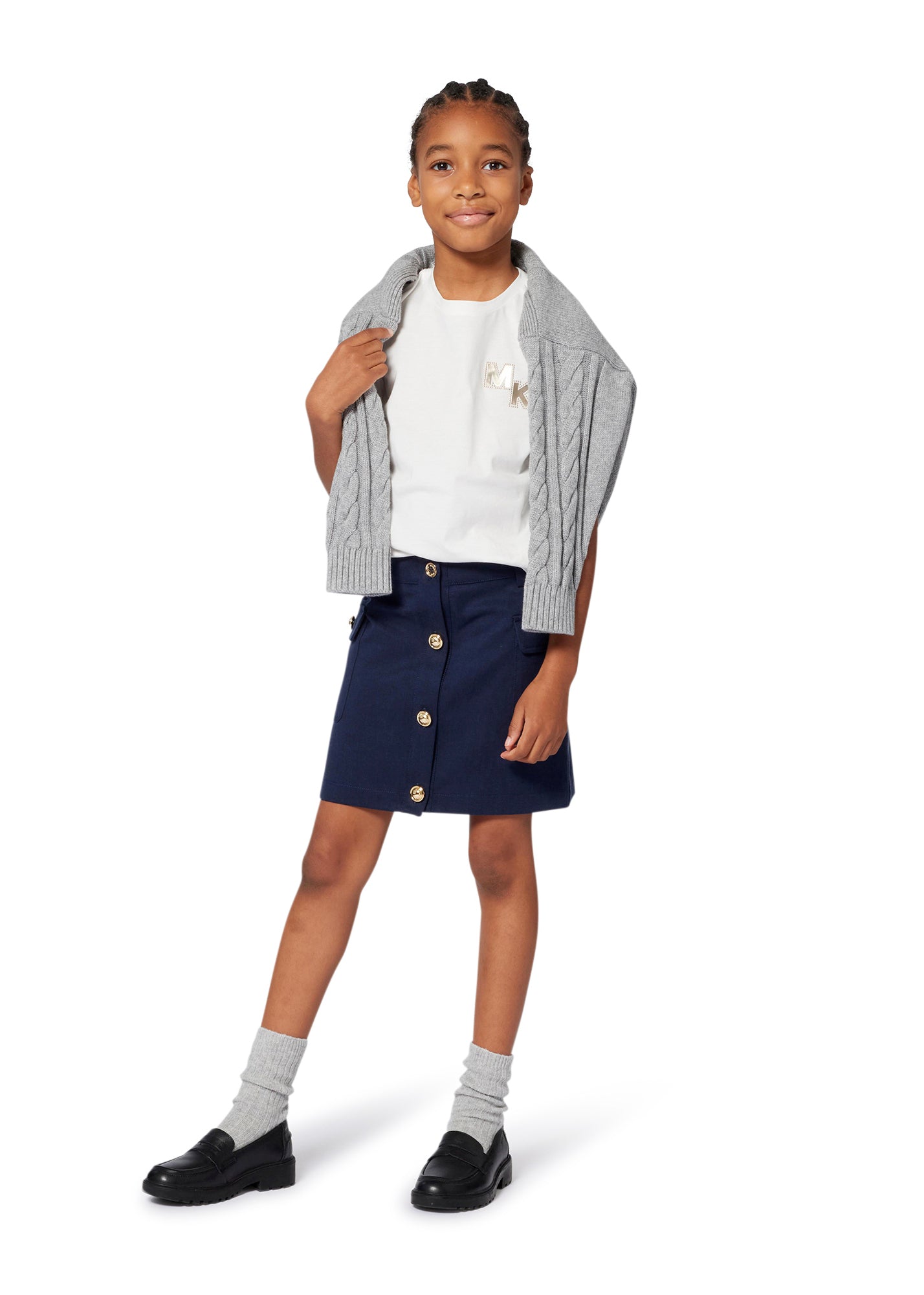 Michael Kors Kids T-Shirt Bianca Con Logo per Bambine
