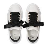Elisabetta Franchi La Mia Bambina Sneakers Bassa Bianco/Nero con Lacci per Bambine