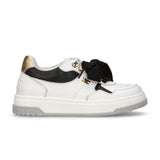 Elisabetta Franchi Kids Sneakers Bianco Nero e Oro per Bambine