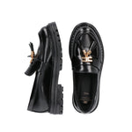 Elisabetta Franchi La Mia Bambina Mocassino Nero Lucido con Nappe per Bambine