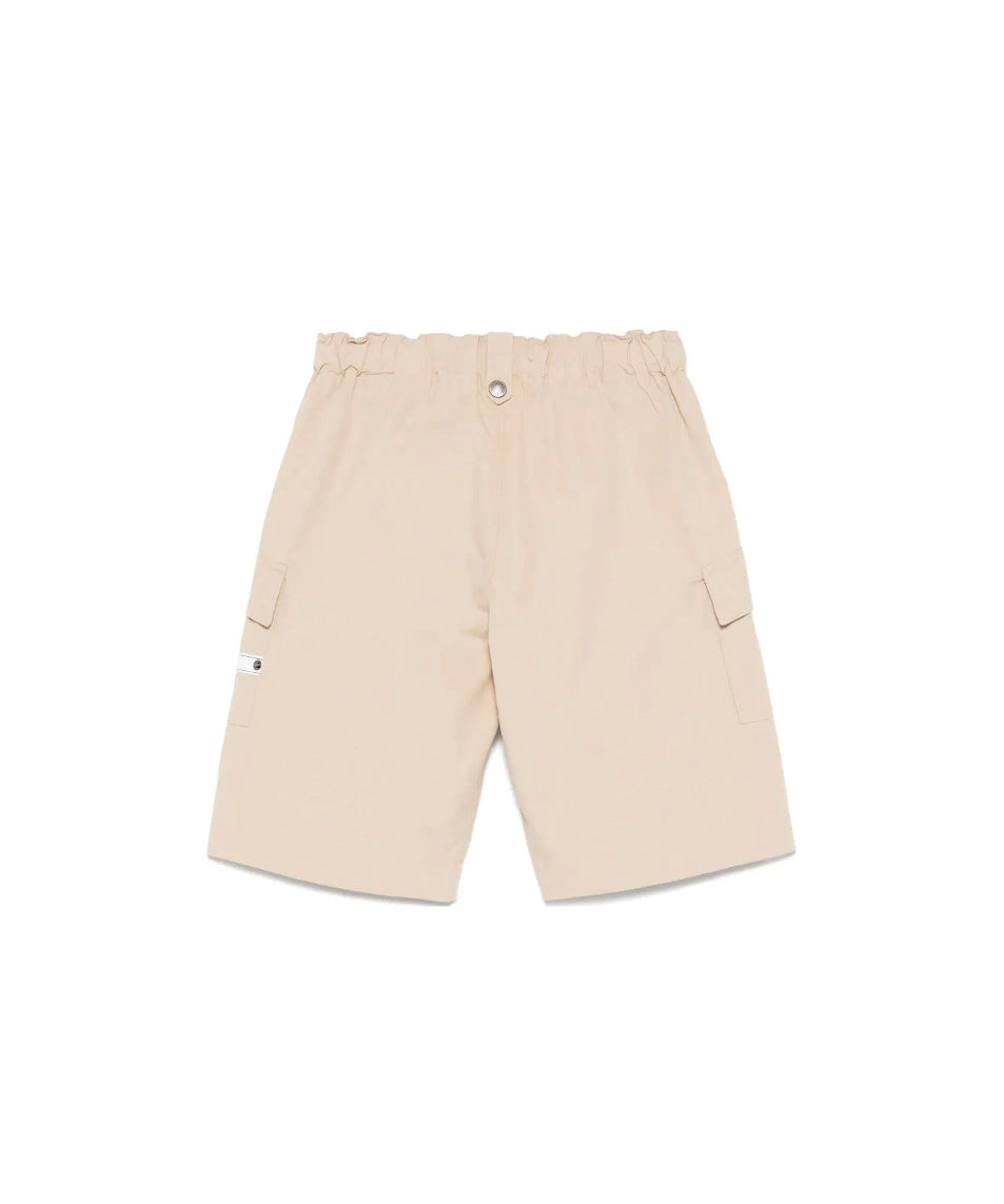 Moschino Kids Bermuda Cargo Beige per Bambini (retro)