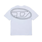 Diesel Kids T-shirt Bianca con Logo e Macro Oval D
