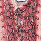 Roberto Cavalli Kids Camicia Fantasia Pitone con Logo per Bambine