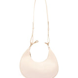 MSGM Kids Borsa Crema in Pelle con Placca Logo per Bambine