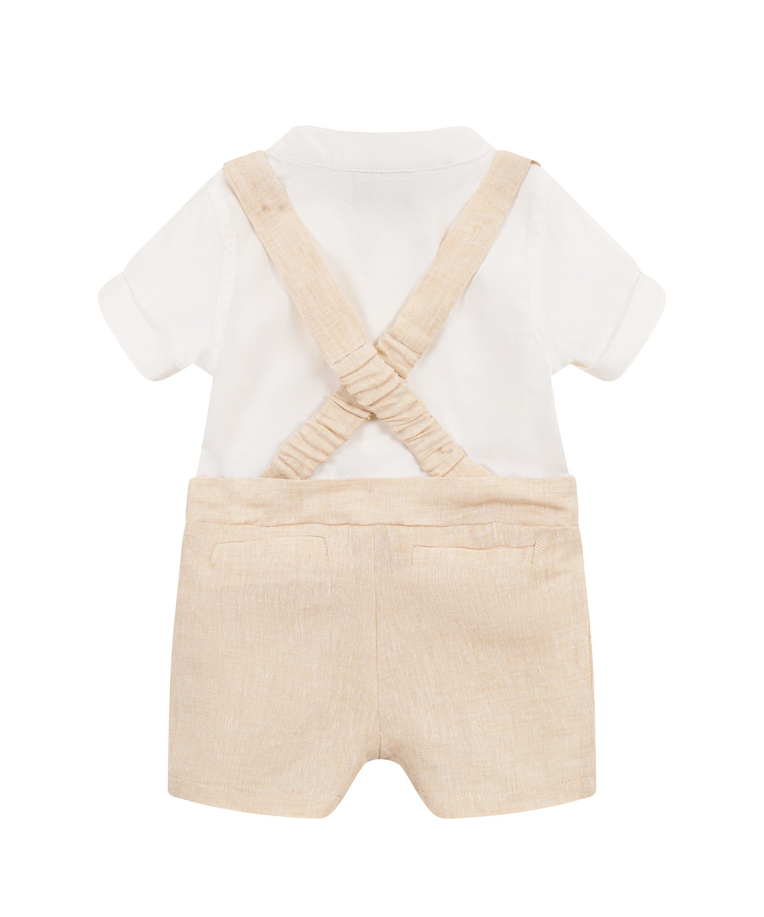 Fay Kids Camicia+Salopette Bianco/Beige per Neonati