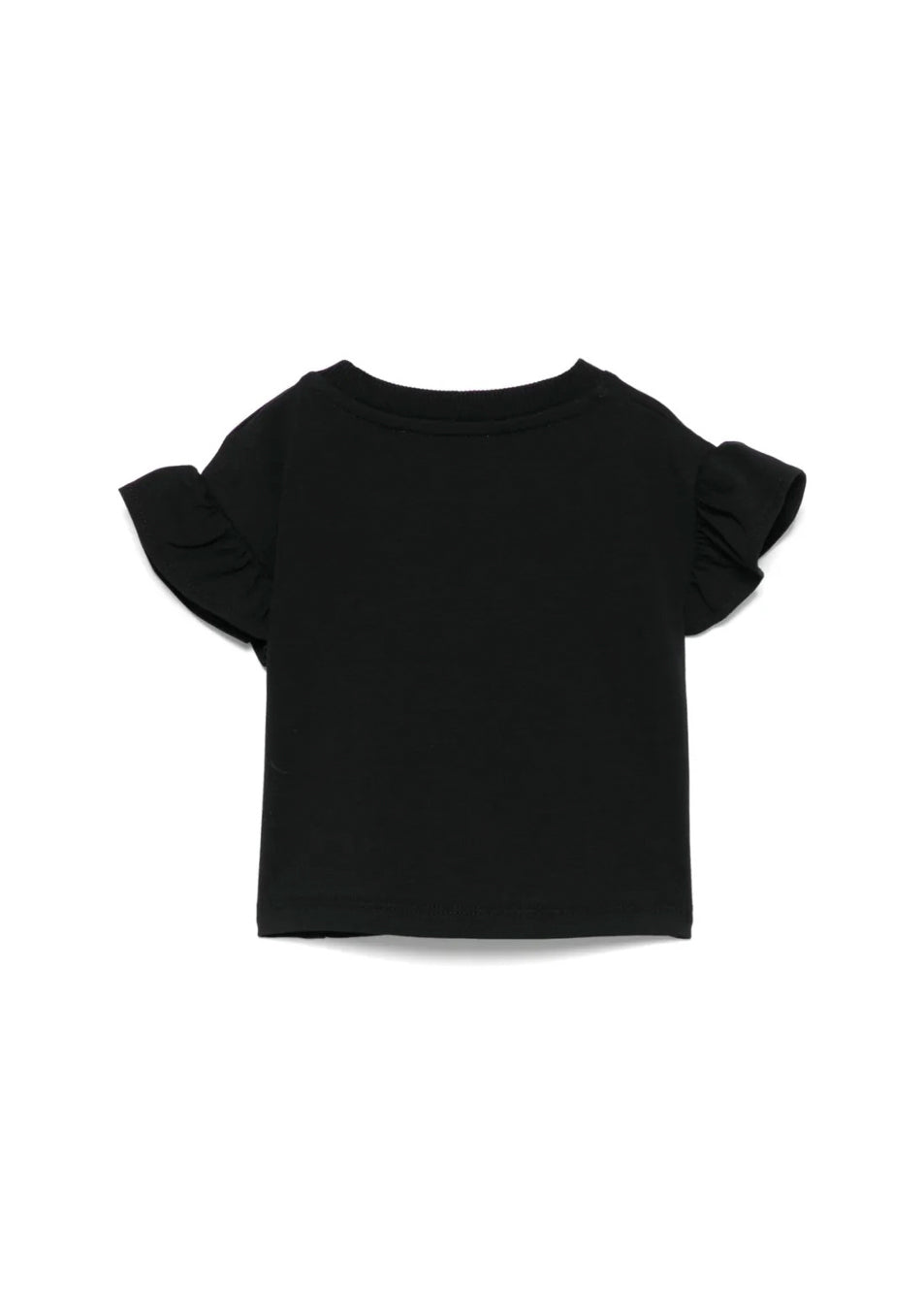 Moschino Kids T-shirt Nera con Stampa per Neonate