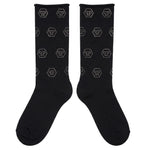 Philipp Plein Kids Calzino Nero con Strass Logo per Bambine