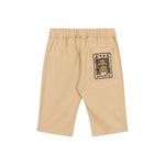 Moschino Kids Pantaloni Beige con Tasconi per Neonati