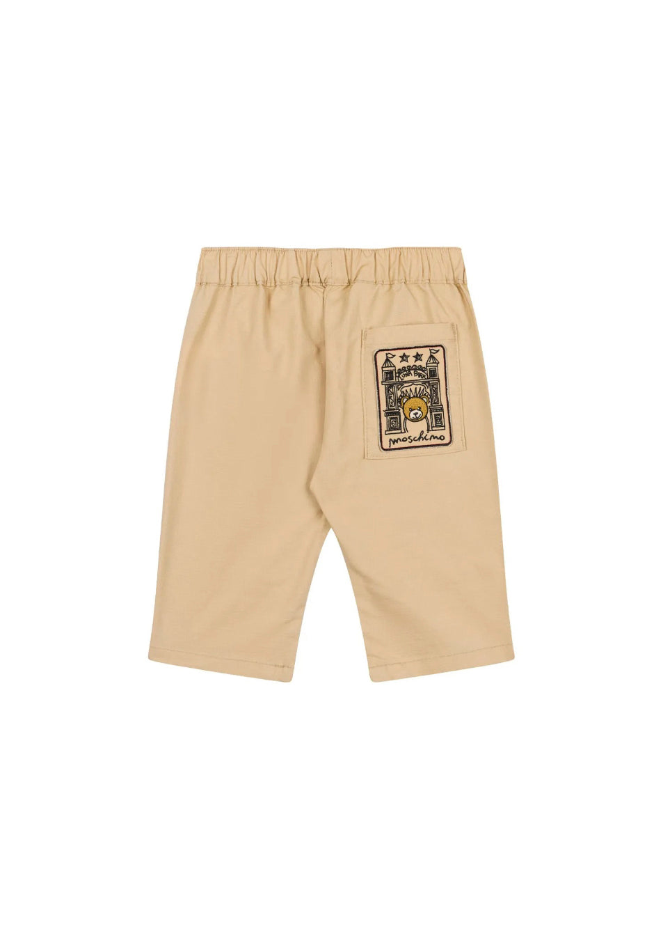 Moschino Kids Pantaloni Beige con Tasconi per Neonati