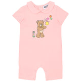 Moschino Kids Pagliaccetto con Stampa e Chiusura con Bottoni sul Retro per Neonate