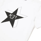 N°21 Kids T-shirt Bianca con Stampa Star per Bambini (dettaglio)