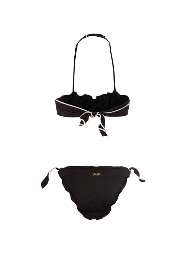 Effek Costume Bikini a Fascia Nero per Bambine