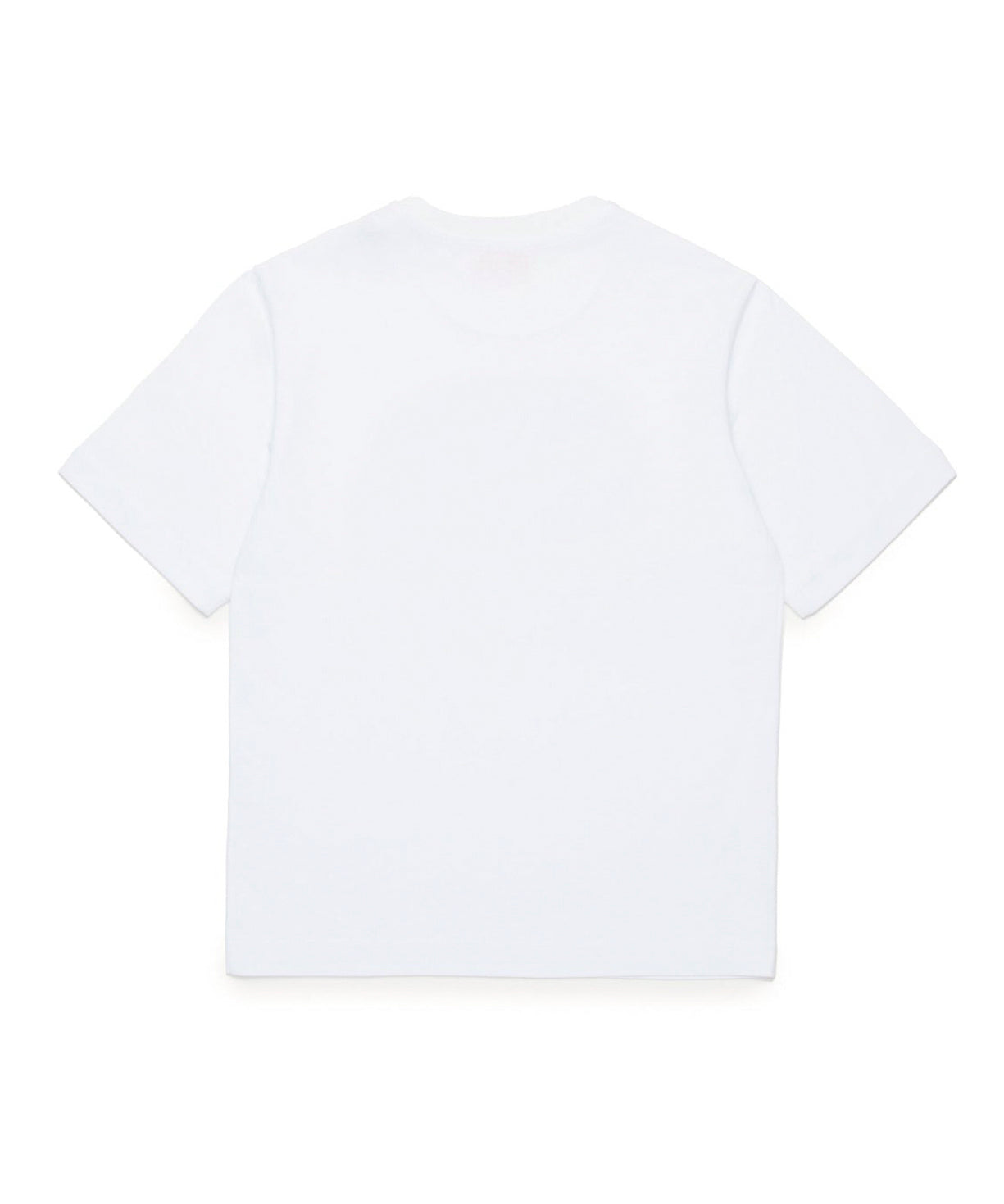 Diesel Kids T-Shirt Bianca con Logo Oval D per Bambini (retro)