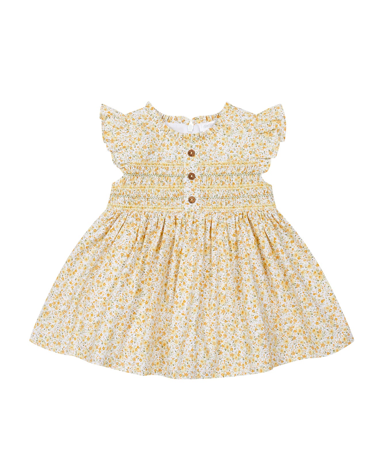 Deolinda Kids Abito Fantasia Paglierino Fiori per Neonate