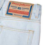 Diesel Kids Jeans con Lavaggio Chiaro e Cuciture a Contrasto Regular Fit per Bambini