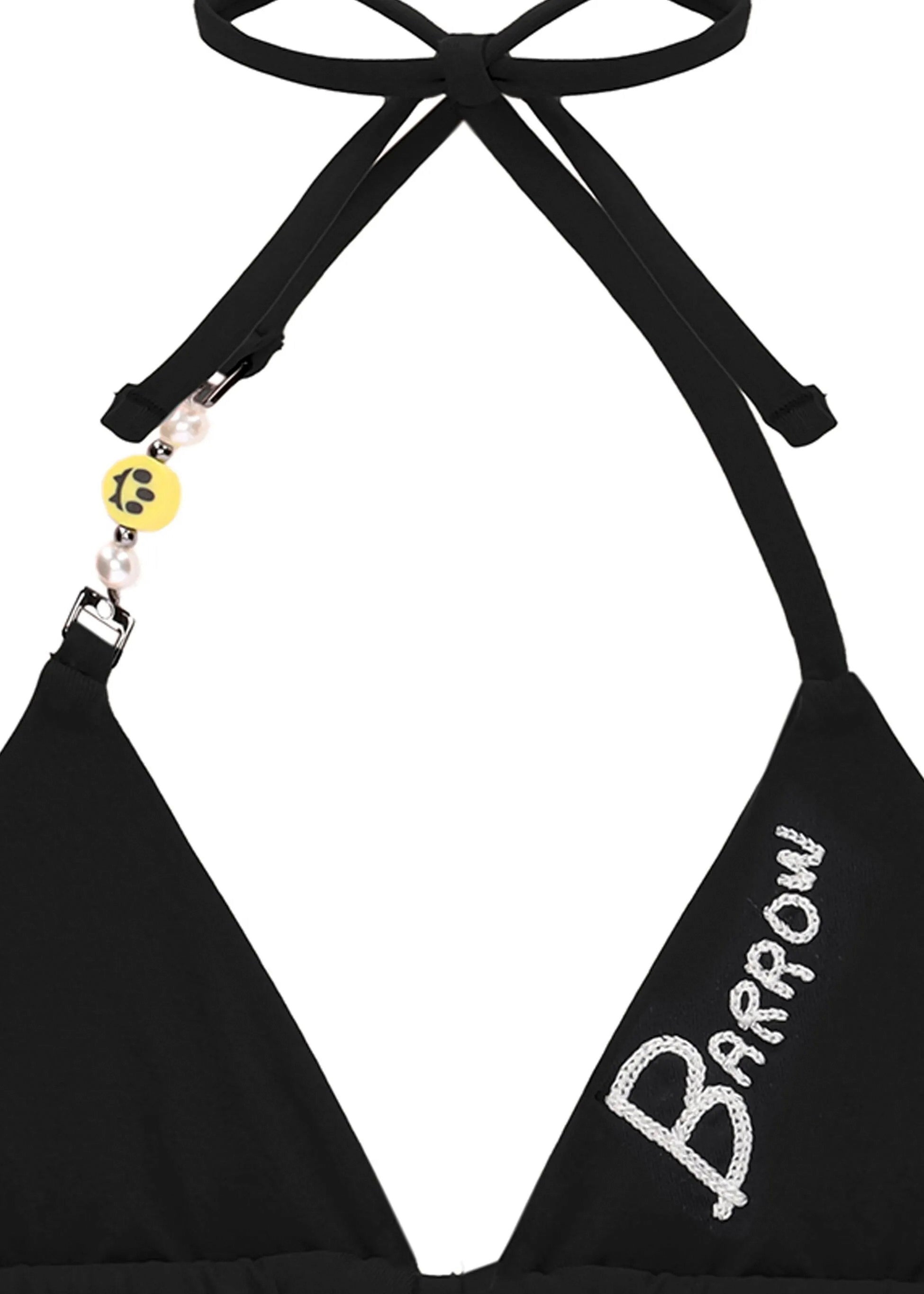 Barrow Kids Costume Bikini Nero con Logo per Bambine