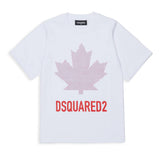 Dsquared2 Kids T-Shirt Bianco con Stampa Unisex