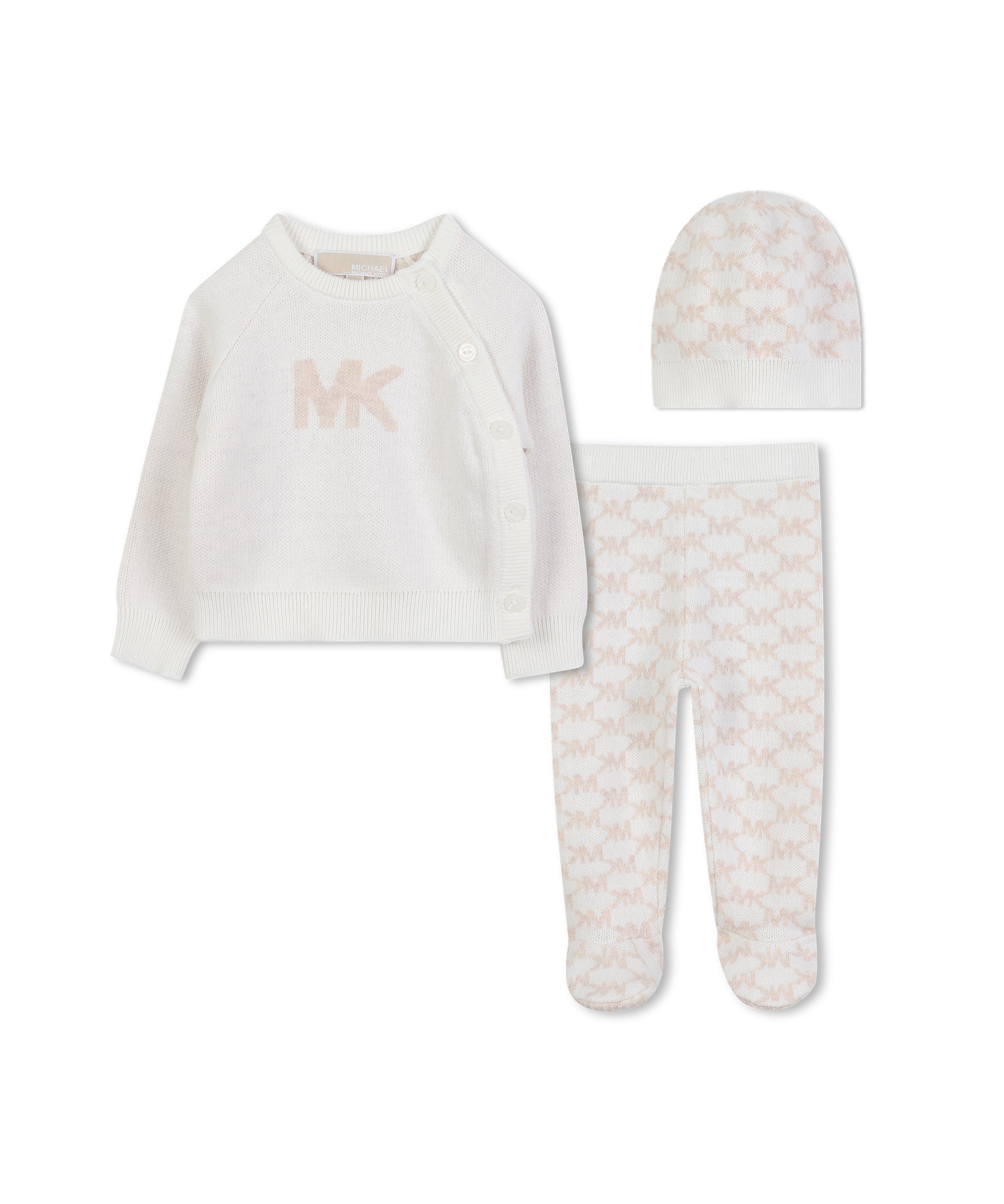 Michael Kors Completo + Cappello Beige per Neonati