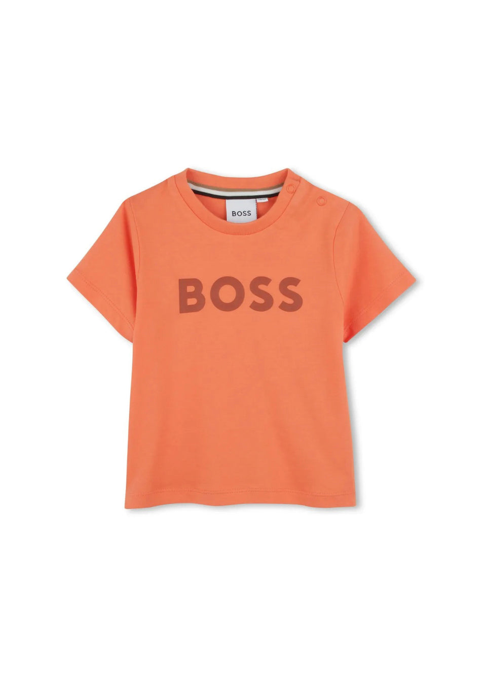 Boss Kids T-shirt Arancione con Logo per Neonati