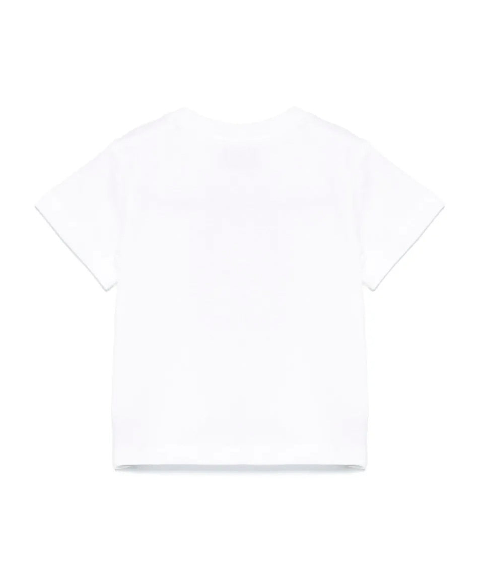 Moschino Kids T-shirt Bianca con Stampa Toy per Neonati