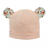Barcellino Kids Cappello Cipria con Orecchie Fantasia per Neonate
