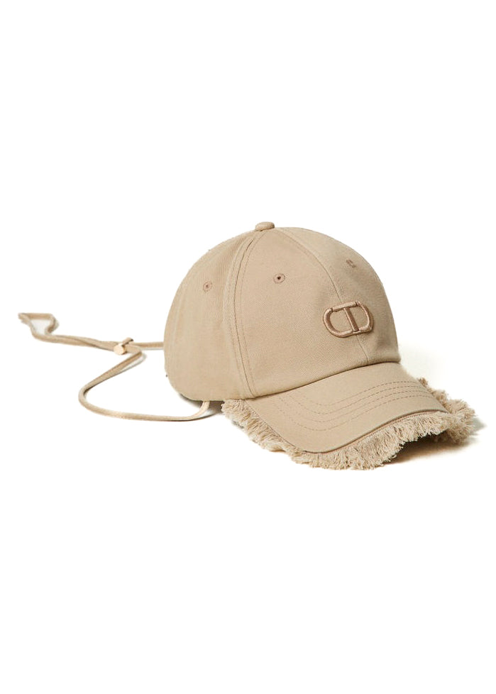 Twinset Kids Cappello Canapa Sfrangiato per Bambine