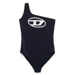 Diesel Kids Monokini Costume Nero con Oval D per Bambine