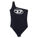 Diesel Kids Monokini Costume Nero con Oval D per Bambine